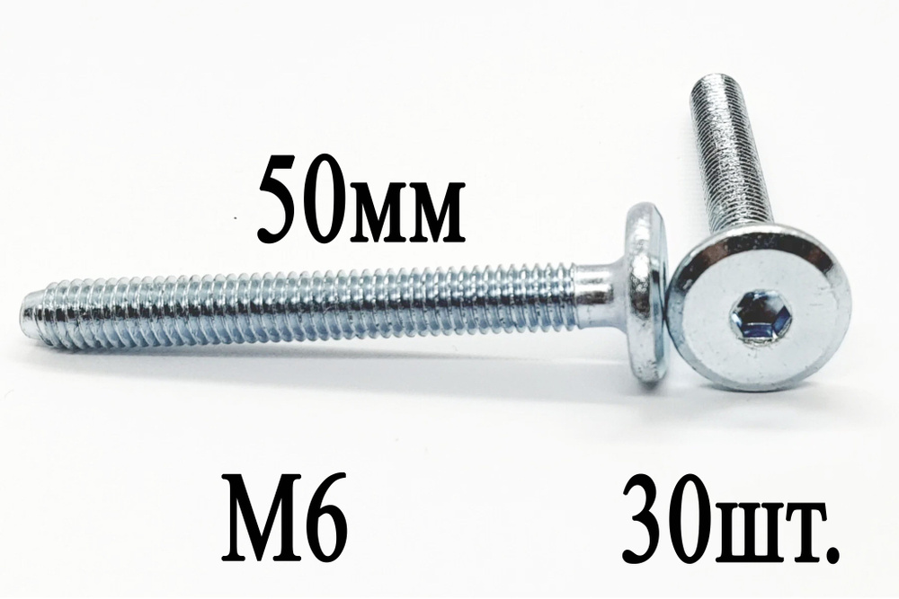 Винт мебельный М6 х 50 мм. SW4 (30шт.) #1