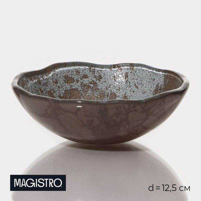 Миска Magistro "Мрамор", d-12,5 см, цвет графит #1