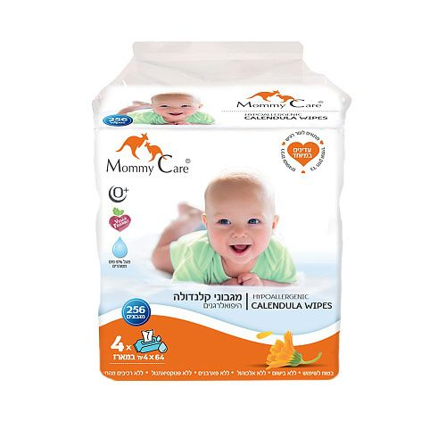 Mommy Care Влажные салфетки детские с экстрактом календулы, 0+, 256 штук в упаковке  #1