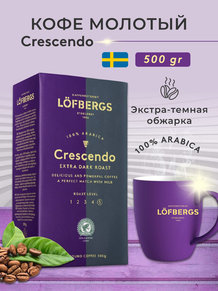 Кофе молотый Lofbergs Crescendo 100% Арабика, 500г #1