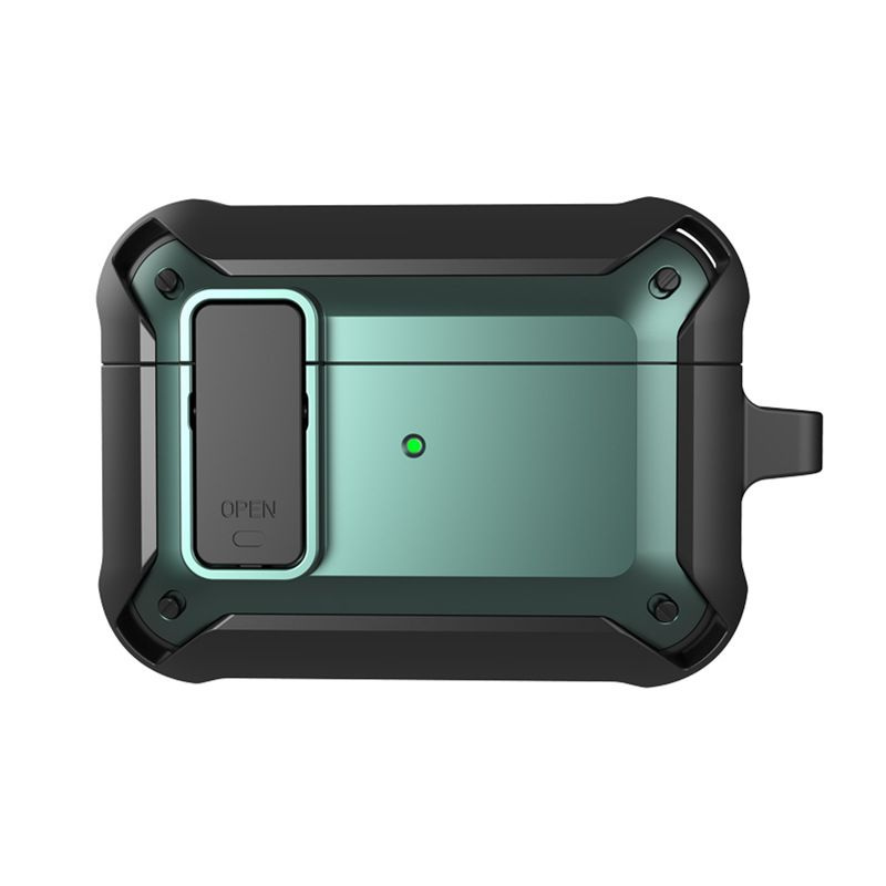 Чехол для AirPods Pro WiWU Mecha AirPods Case Black + Green #1
