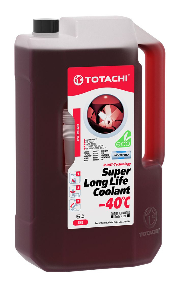 Охлаждающая жидкость/Антифриз TOTACHI SUPER LONG LIFE COOLANT RED -40C, 5 л  #1