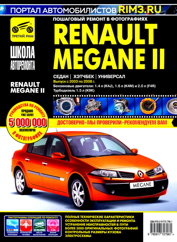 Renault Megane II с 2003-2008 гг. Руководство по эксплуатации, техническому обслуживанию и ремонту  #1