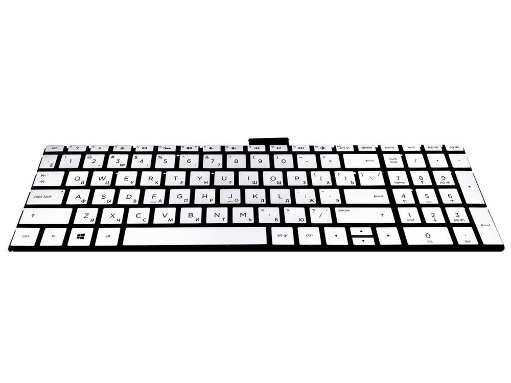 Клавиатура для HP Laptop 15s-eq2xxx ноутбука серебр. с подсветкой  #1