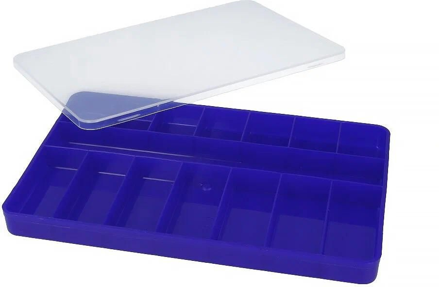 Коробка для мелочей Тривол Темно-синяя, №1, пластик, 23х14,5х2 см  #1