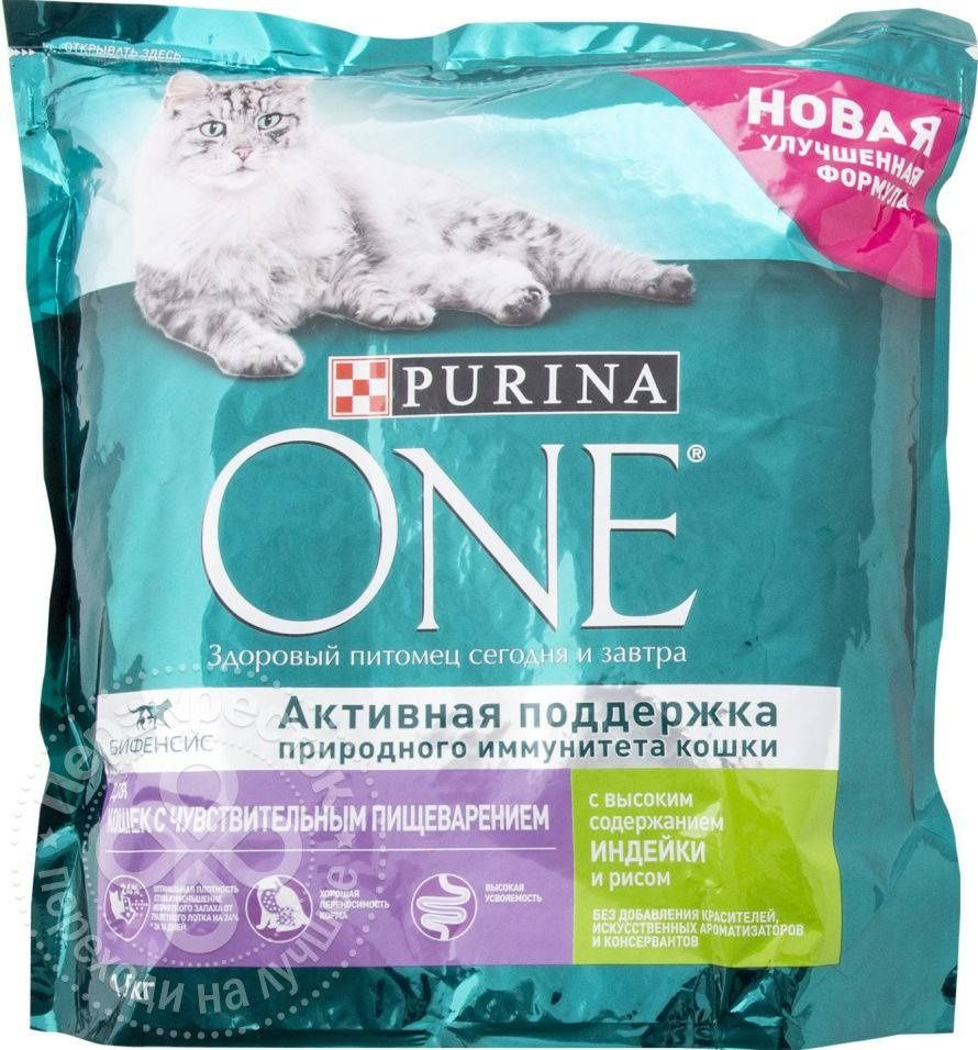 Корм Purina One премиум индейка, рис 1.5 кг #1