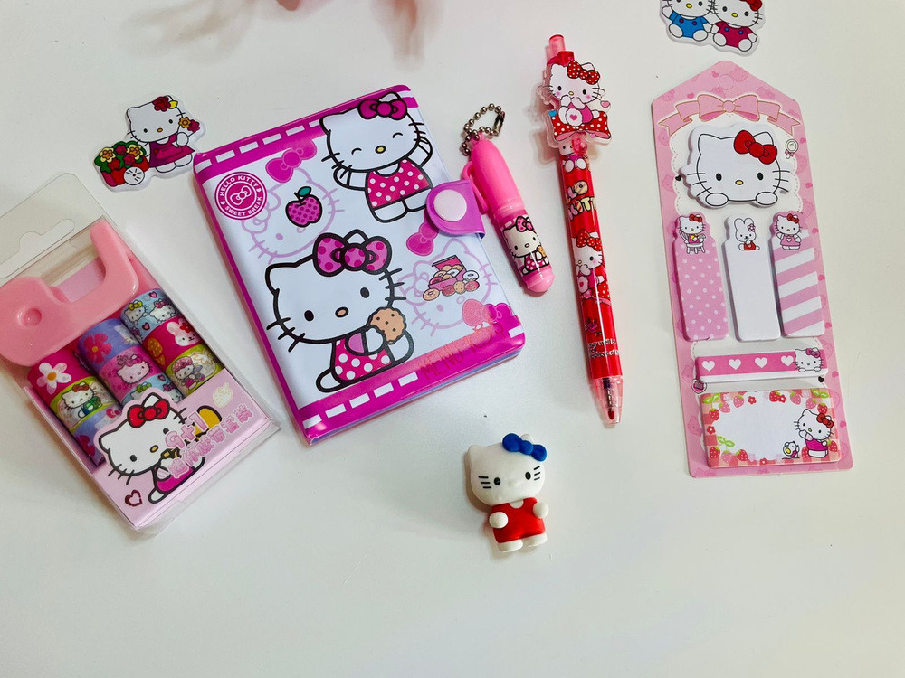 Подарочный канцелярский набор Hello Kitty Хеллоу Китти из 6 предметов  #1