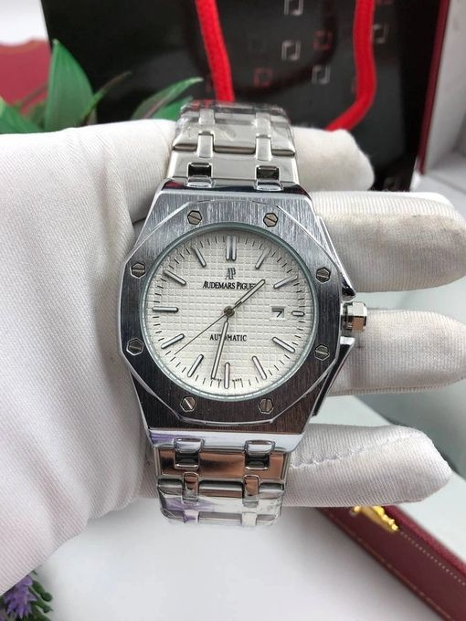 Мужские наручные часы в металлическом корпусе с сапфировым стеклом Audemars Piguet в подарочной коробке #1