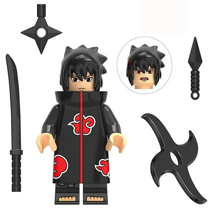 фигурок Конструктор Миницигулы совместимы с лего, аниме Наруто (Naruto)-Uchiha Sasuke(4.5см, пакет)-K01 #1