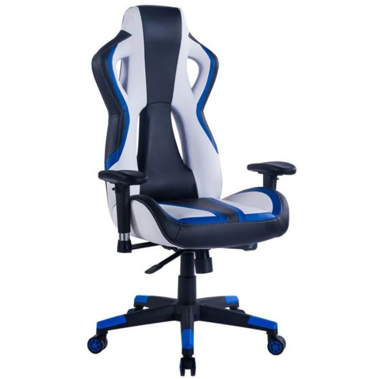CyberZone Игровое компьютерное кресло, белое с черным 51 #1