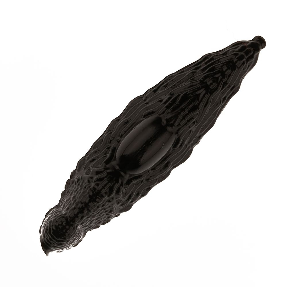 Силиконовая приманка для рыбалки Ojas Slizi 39мм Чеснок #Black Widow, личинка на щуку, окуня, судака #1