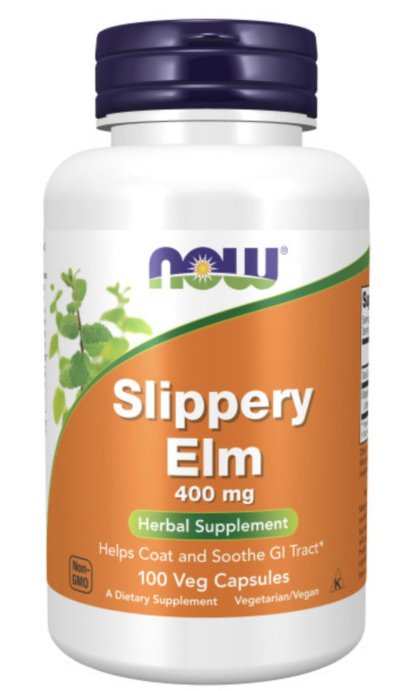 Now Slippery Elm, ржавый вяз, 400 мг, 100 капсул #1