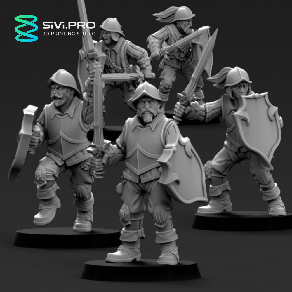 Набор миниатюр для настольных игр ДнД (DnD, Pathfinder) Имперские пехотинцы (Имперские пехотинцы) в масштабе #1