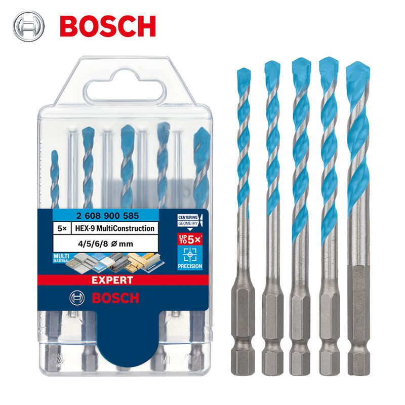 Набор сверл Bosch 2608900585 с шестигранным хвостовиком, 5 шт., сверла для плитки, стекла, керамики, #1