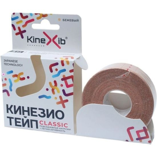 Кинезио-тейп Kinexib (5м*2,5см) бежевый #1