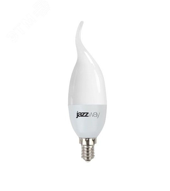 Лампа светодиодная JazzWay LED 9Вт Е14 холодный матовая свеча на ветру 2859549A  #1