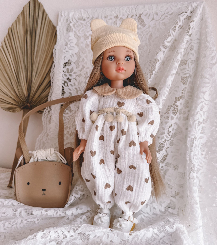 Комбинезон Serdechki + шапка (без обуви), одежда для куклы Paola Reina 32 см (Паола Рейна)  #1