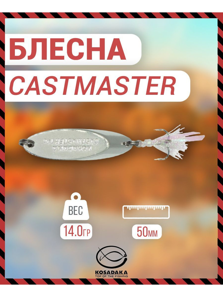 Блесна CASTMASTER "Kosadaka" 14г, цв. платина CAST-14-PT #1