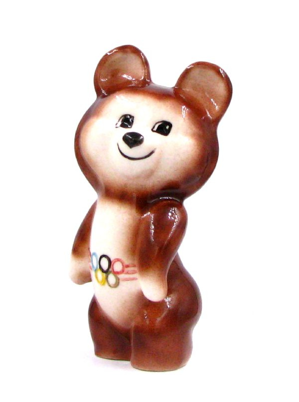Мишка олимпийский фарфоровая статуэтка #1