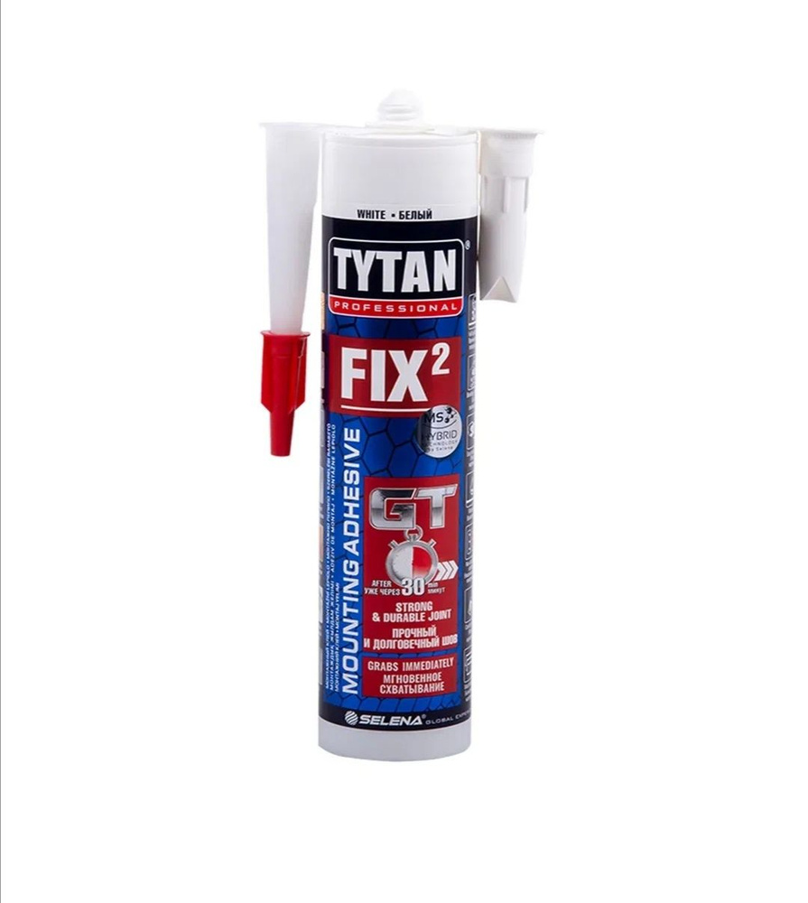 Клей монтажный Tytan Professional Fix2 GT, 290 мл, белый, 1шт #1