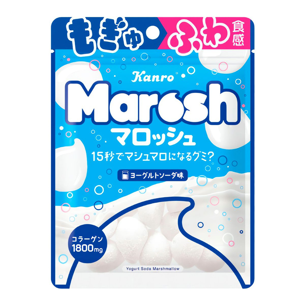 Маршмэллоу со вкусом йогуртовой содовой Kanro marosh, 50 г #1
