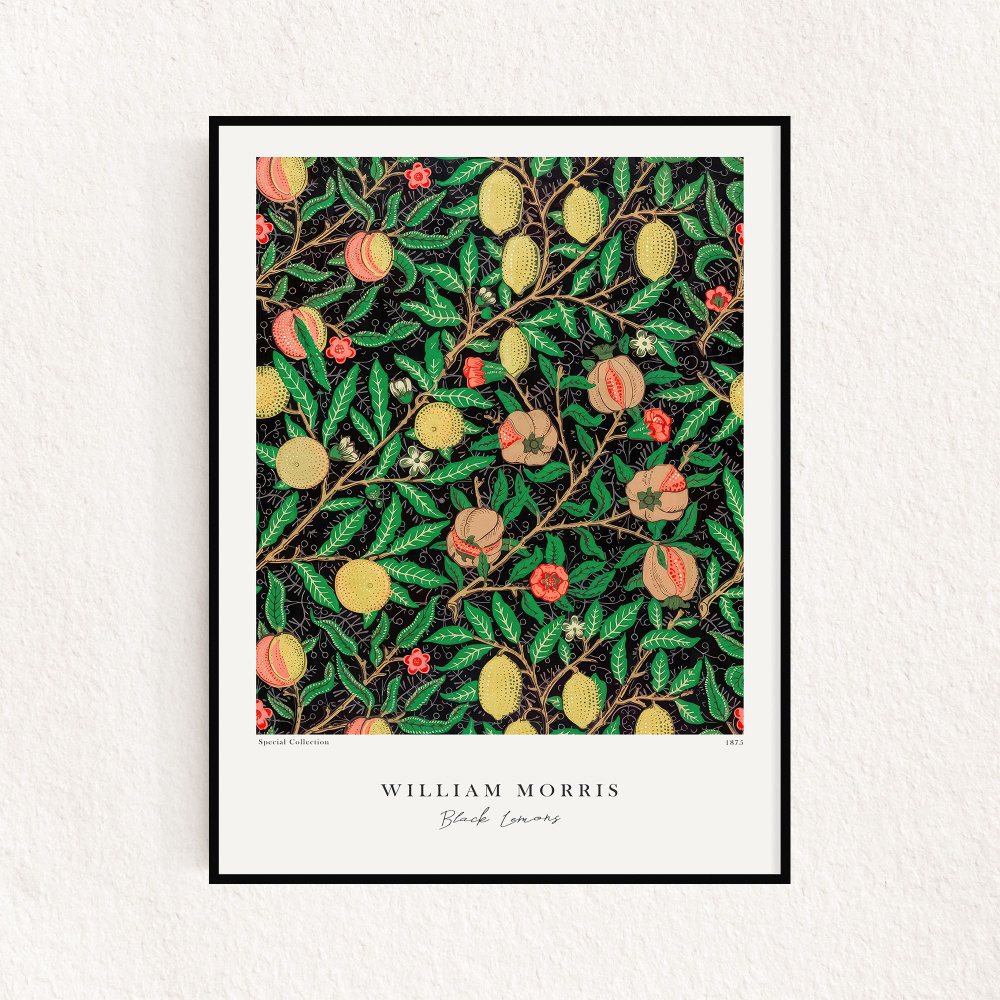 Постер "William Morris - Black Lemons" 21х30см #1