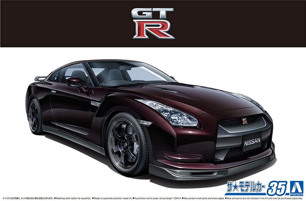 Сборная модель автомобиля Aoshima Автомобиль Nissan GT-R R35 Spec-V 09, масштаб 1/24  #1