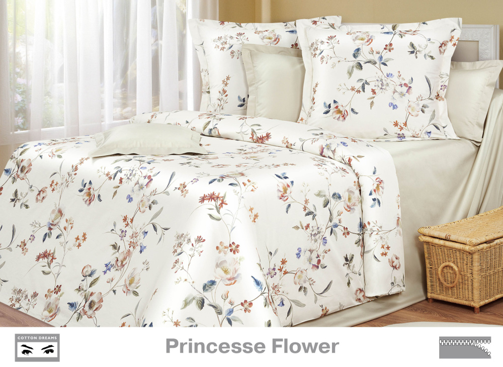 Постельное белье Cotton-Dreams Princesse Flower Семейный, подод. 2 шт., нав. 70x70  #1