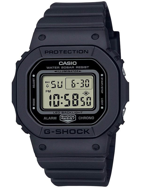 Противоударные водонепроницаемые женские наручные часы Casio G-Shock GMD-S5600BA-1 с подсветкой и будильником #1