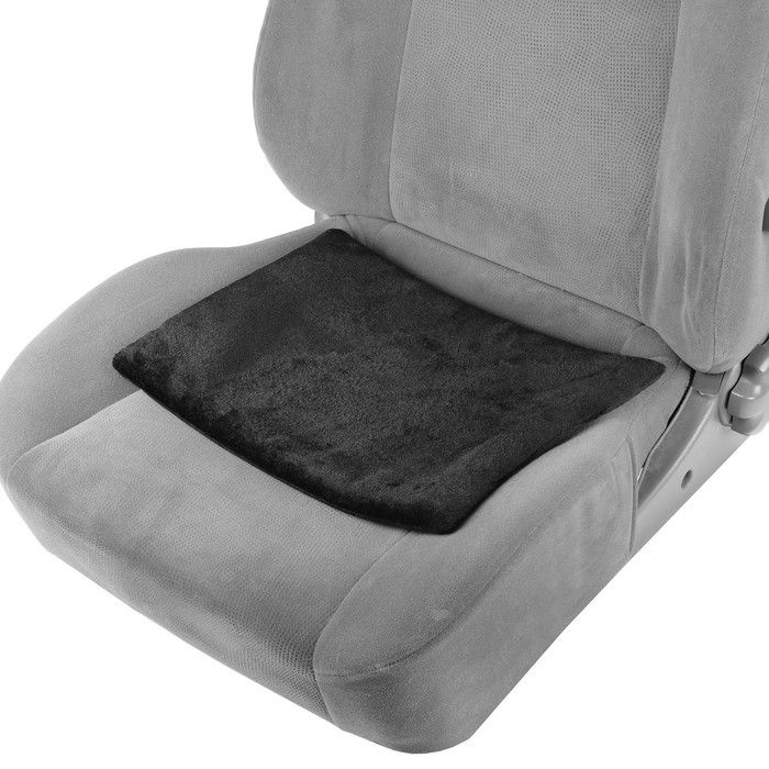Накидка на сиденье Skyway "Arctic", автомобильная, 33х39 см, искусственный мех, без спинки, черная, S03003002 #1