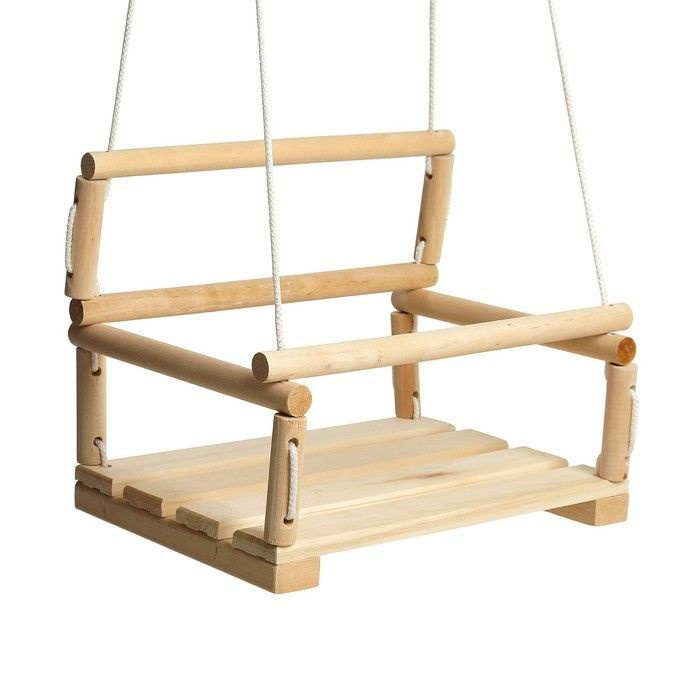 Малое деревянное подвесное кресло-качели Добропаровъ #1