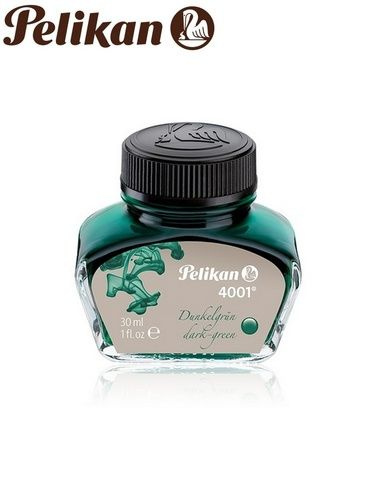 Чернила Pelikan во флаконе 30 мл. Тёмно - зелёные. Dark - green 4001 Fountain pen Ink  #1