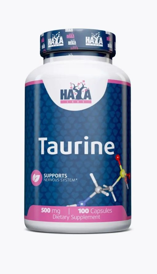 Haya Labs Taurine 500mg. Таурин. Увеличивает объем мышц 100 капс. #1