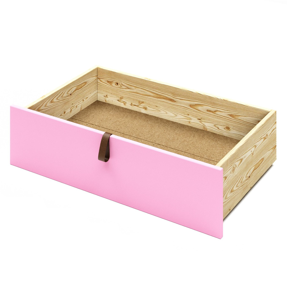 Ящик под кровать выкатной на колесиках для хранения вещей, 57х92,5х20,8 см, цвет розовый  #1
