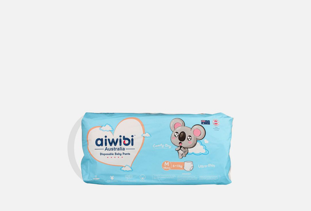 Подгузники-трусики / Aiwibi Australia, (M) 6-11kg / 48мл #1