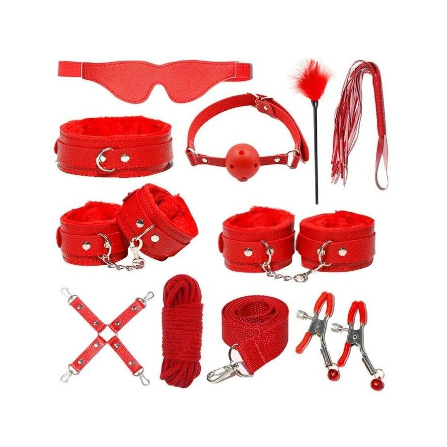 Красный БДСМ-набор Оки-Чпоки из 11 предметов #1