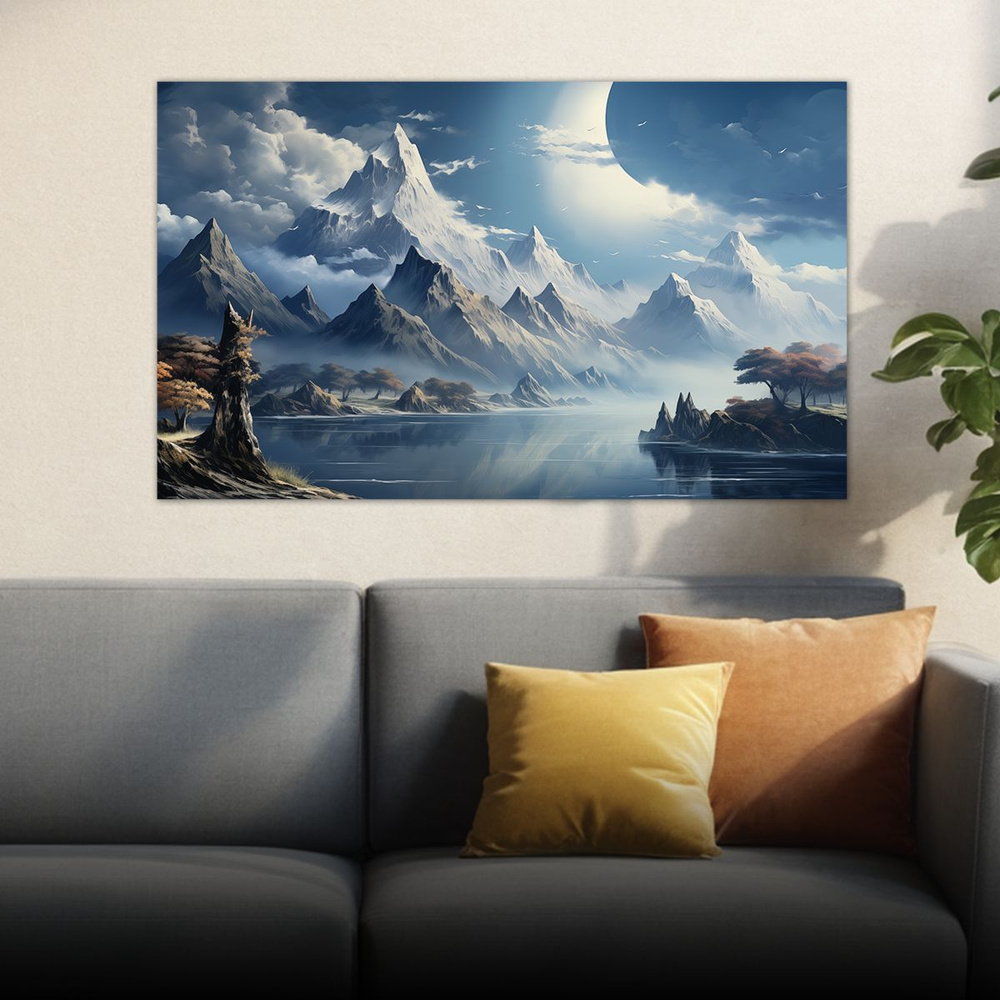 ДоброДаров Картина "Горы в облаках", 102  х 61 см #1