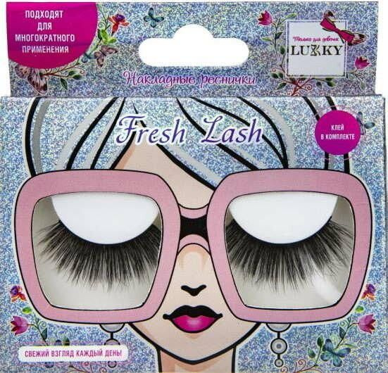 Накладные ресницы Lukky "Fresh Lash", 3D, клей, в коробке #1