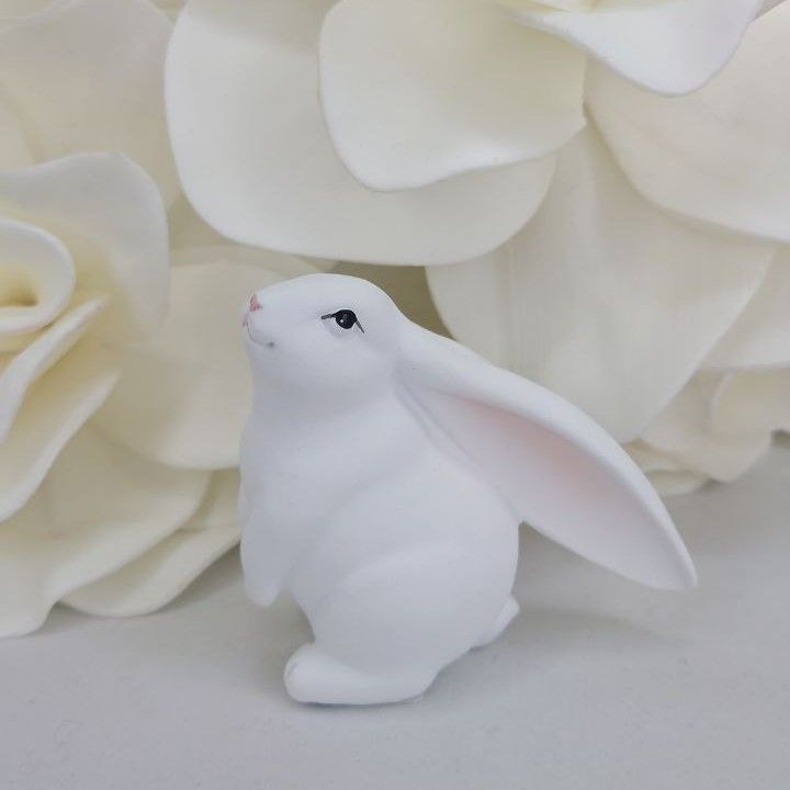 Фигурка интерьерная Белый кролик 9x6x8 см. #1