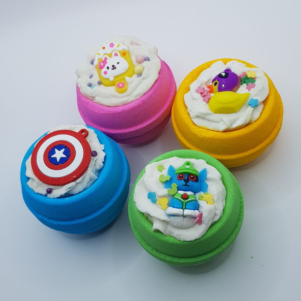 Pastila SPA Детские бомбочки для ванны с игрушкой 4шт- набор бурлящих шаров  #1