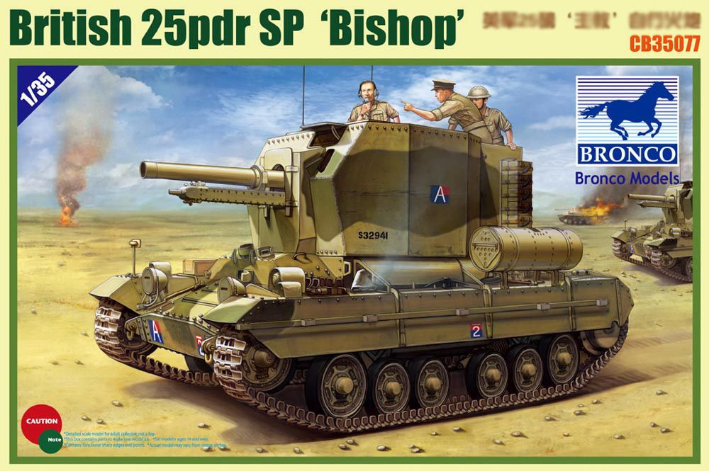 Сборная модель танка Bronco Models British Valentine 25pdr SP Bishop, масштаб 1/35  #1