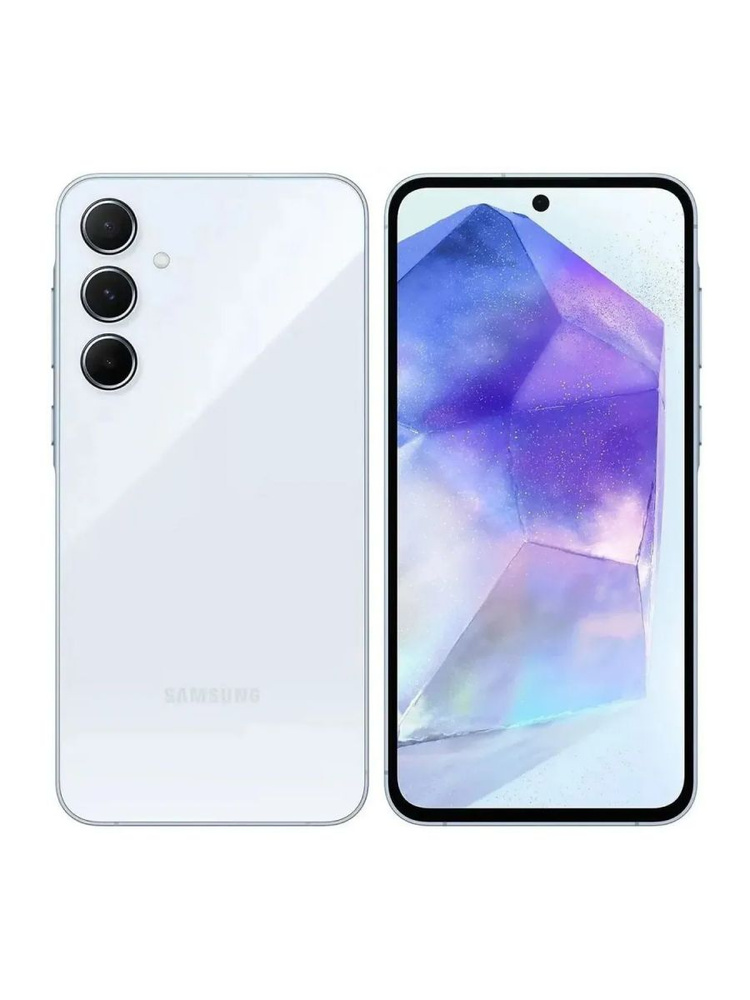 Samsung Смартфон Galaxy A55 UAE 8/256 ГБ, голубой #1