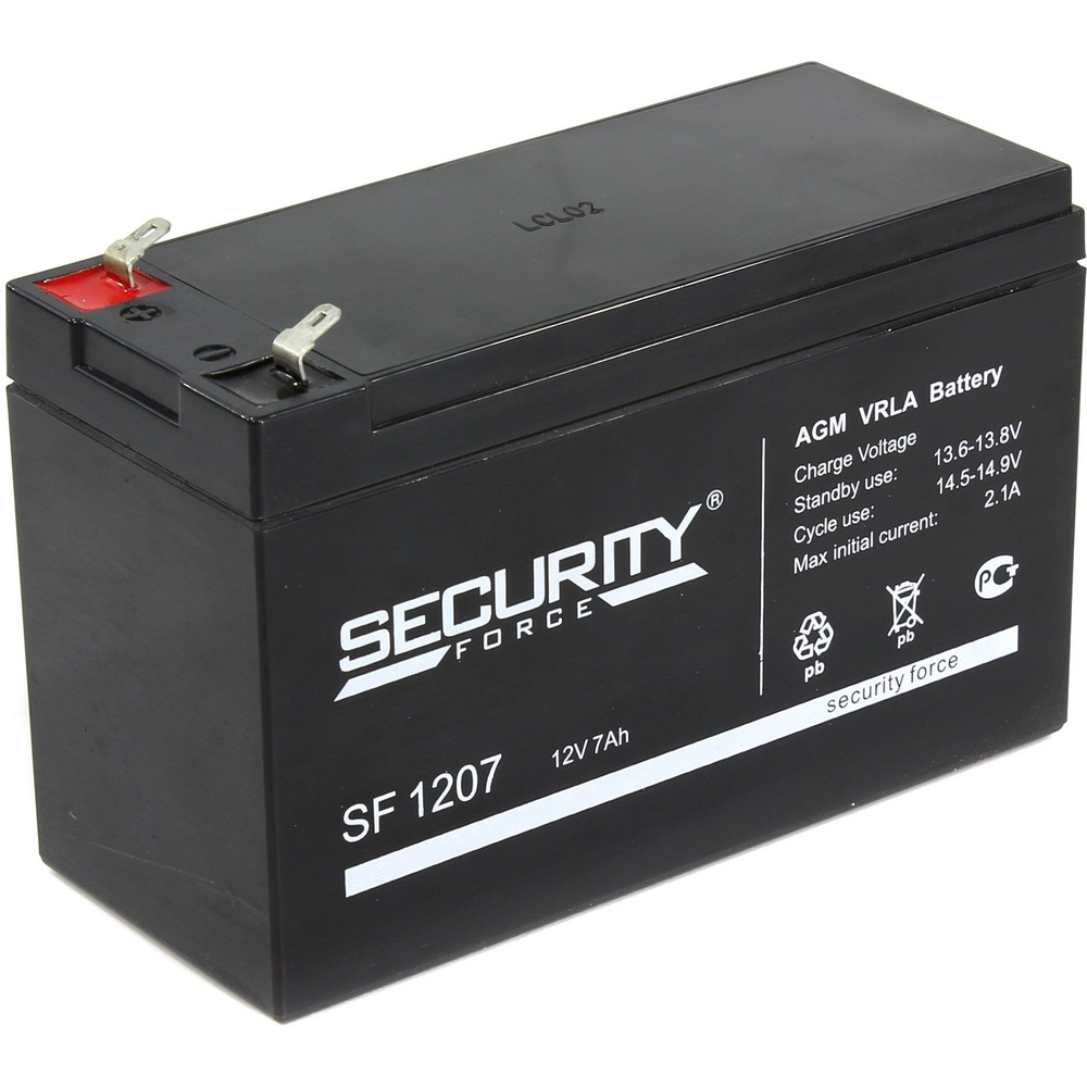 Универсальный аккумулятор Security Force SF 1207 АКБ 7 а/ч 12В #1