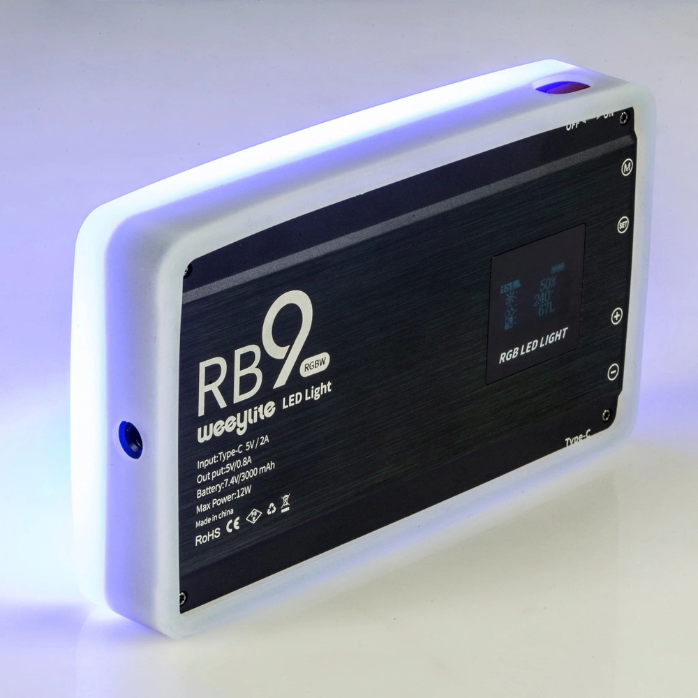 Переносной VILTROX Weeylite RB9 RGB (Аккумулятор 3000 мАч, 7.4 В) 2500-8500К  #1