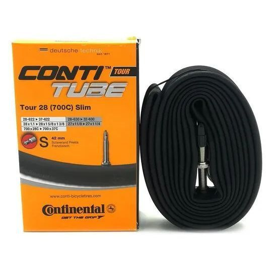 Велосипедная камера Continental Tour 28" Slim 28/37-622/630, S42 (Presta) #1