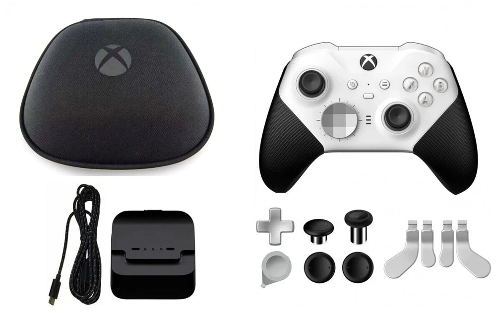 Геймпад Microsoft Xbox Wireless Controller Elite Series 2 White Белый в кейсе + полный комплект  #1