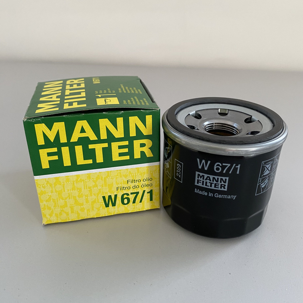 MANN FILTER Фильтр масляный арт. W67/1 #1