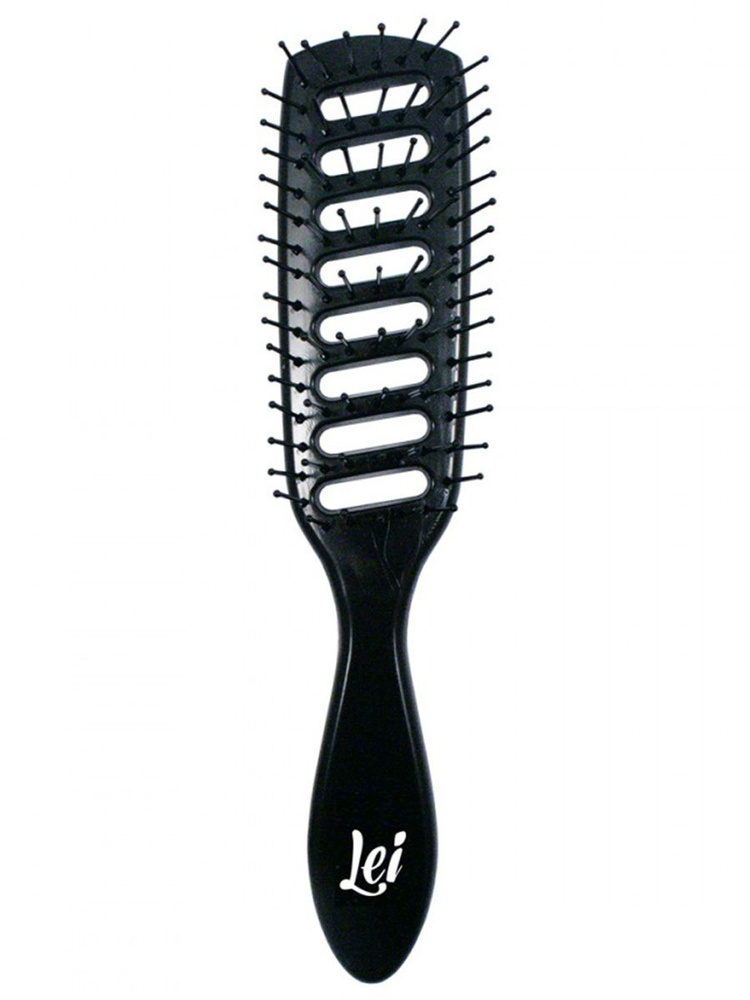 Lei Расческа для волос скелетная продувная 20,5 см, чёрная #1