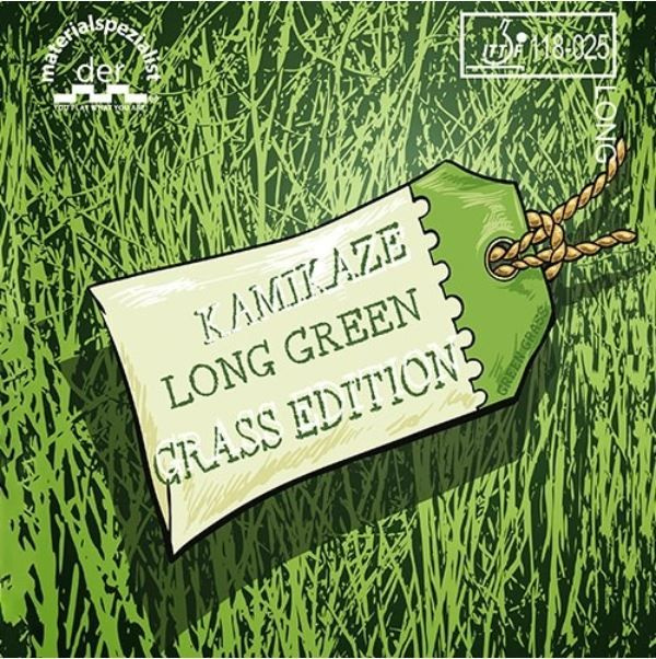 Materialspezialist KAMIKAZE Long Green Grass Edition , ox, Зеленый. Накладка для ракетки настольного #1