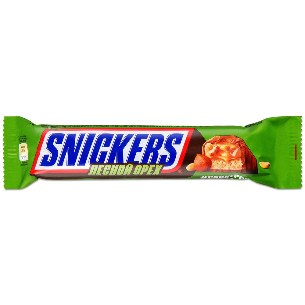 Шоколадный батончик Snickers (Сникерс) Лесной орех, 81 г, 1 шт.  #1